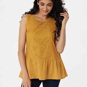 LOGO Lavish by Lori Goldstein Cotton Modal Tank wi